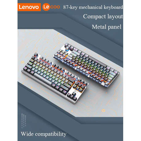 LENOVO Lecoo - GK304 - Wired RGB Backlit Gaming 87 Key Keyboard - Grey