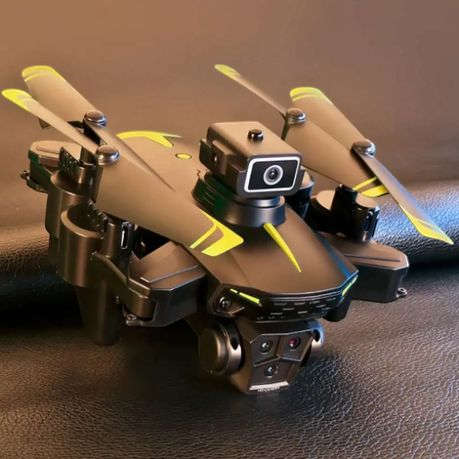 KY605s - HD Trio Camera Drone With One Click Aerial Stunts - Black/Yellow