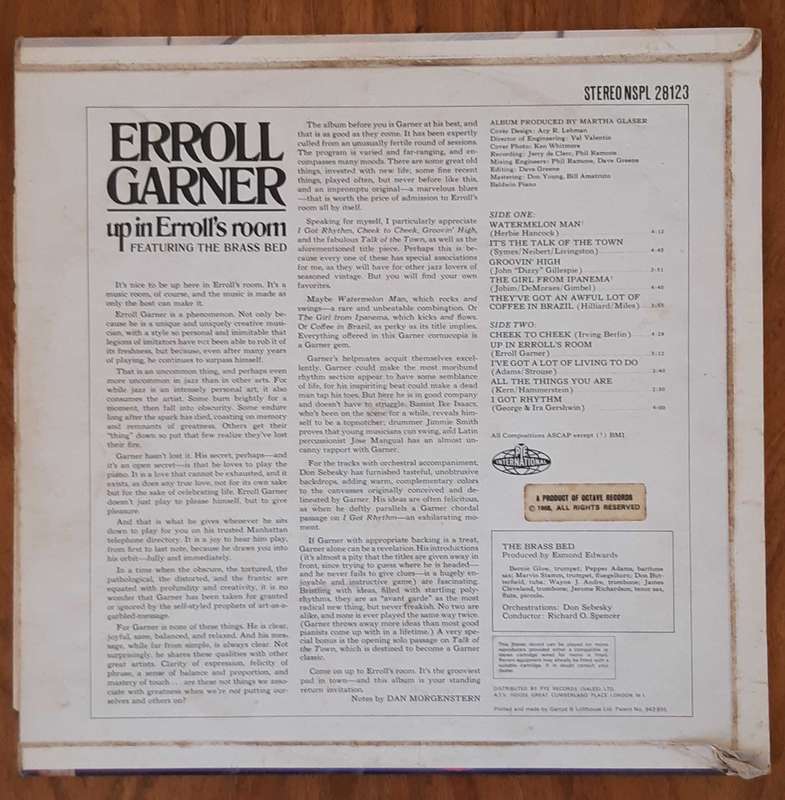 Erroll Garner - Up in Erroll's Room - LP