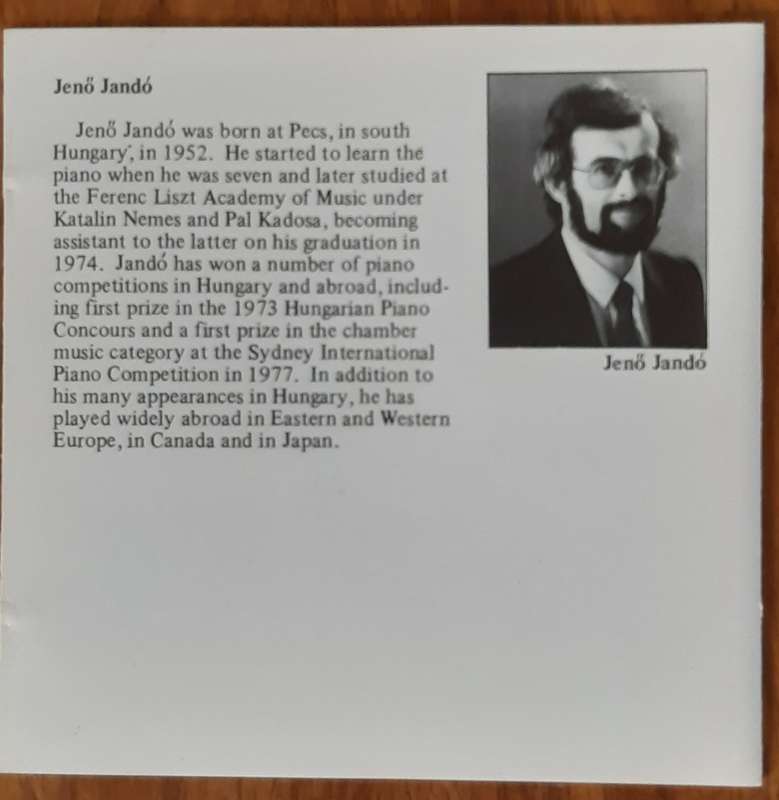 Beethoven Piano Sonatas. Jeno Jando on the Piano. CD