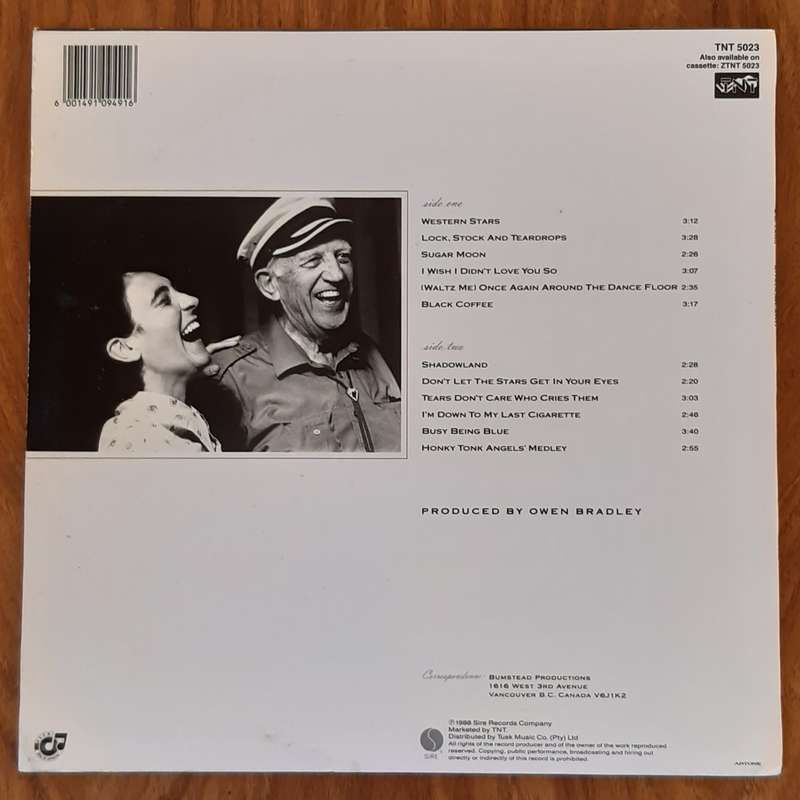 K.D. Lang - Shadowlands - The Owen Bradley Sessions - Vintage Vinyl LP