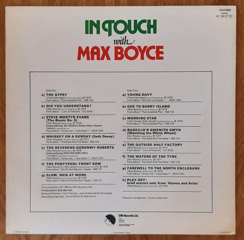 Max Boyce - In Touch