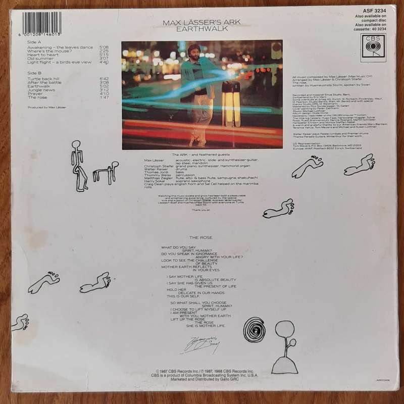 Max Lasser's Ark - Earthwalk - Vintage Vinyl LP