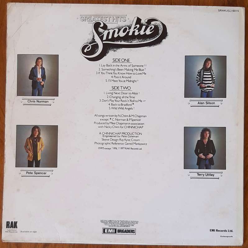 Smokie - Greatest Hits - Vintage Vinyl LP Record