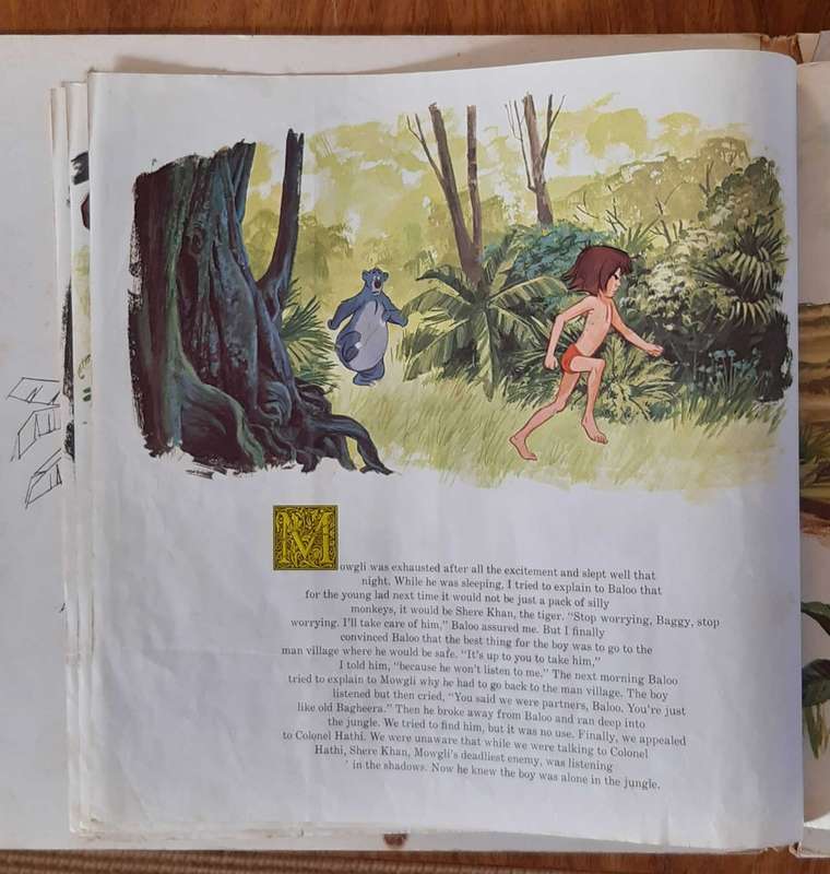 Walt Disney - The Jungle Book Vintage Vinyl LP - with illustrated magazine