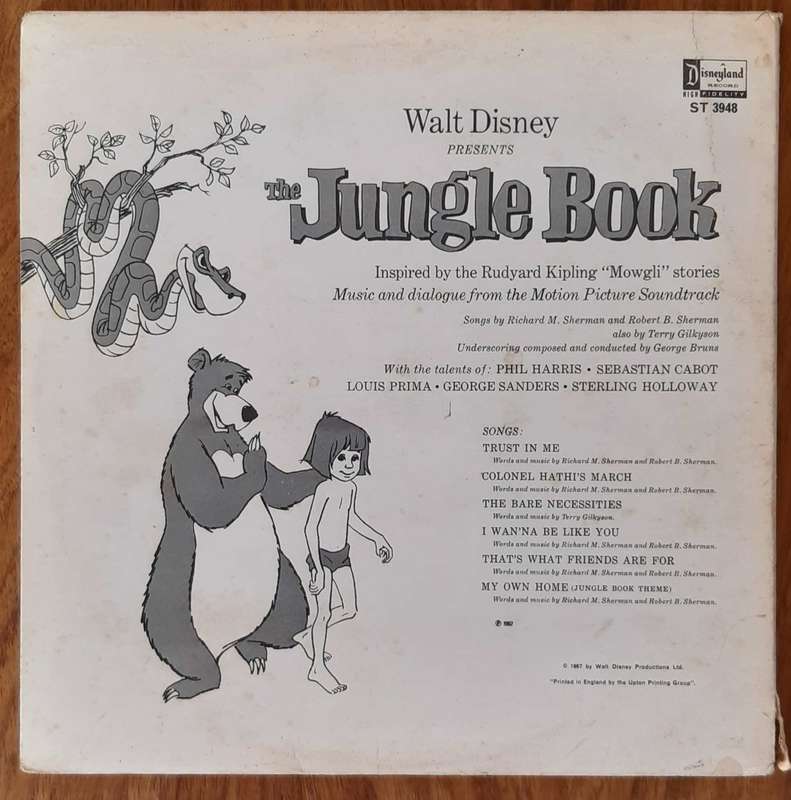 Walt Disney - The Jungle Book Vintage Vinyl LP - with illustrated magazine