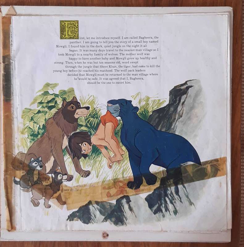 Walt Disney - The Jungle Book Vintage Vinyl LP - with illustrated magazine