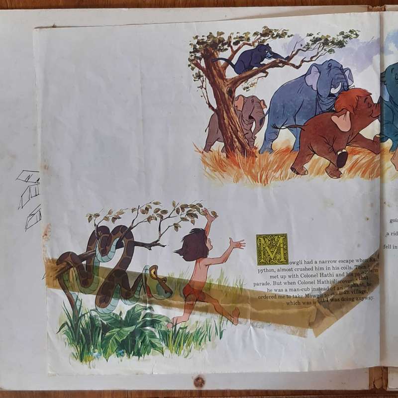 Walt Disney - The Jungle Book Vintage Vinyl LP - with illustrated magazine