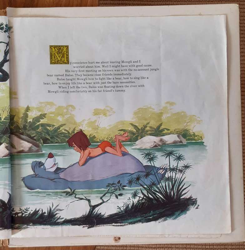 Walt Disney - The Jungle Book Vintage Vinyl LP - with illustrated magazine