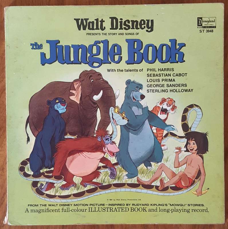 Walt Disney - The Jungle Book Vintage Vinyl LP - with illustrated magazine