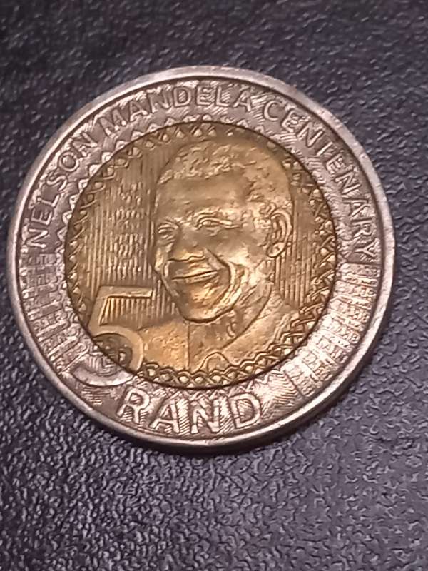 NELSON MANDELA CENTENARY R5 COIN