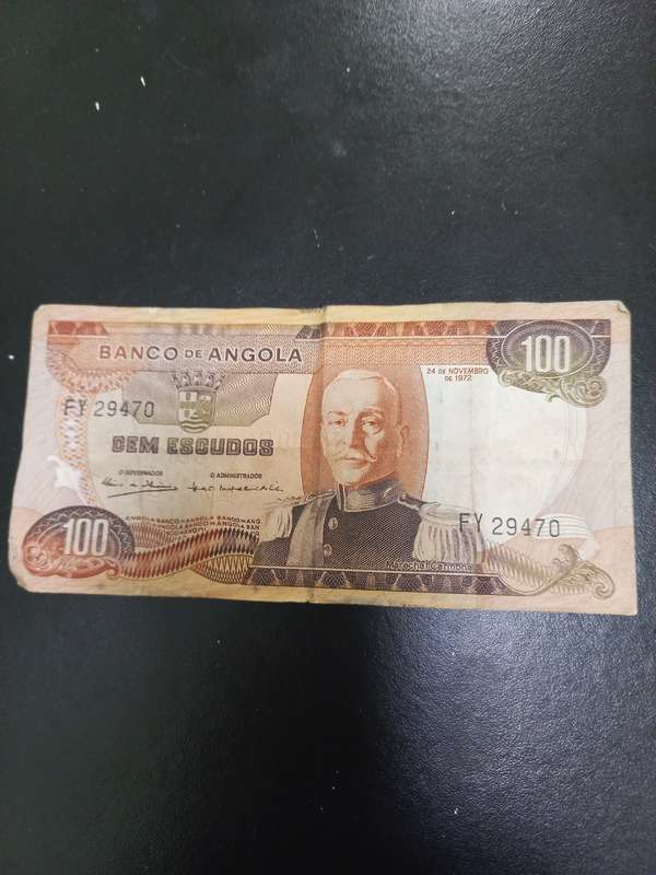 BANCO DE ANGOLA 100 ESCUDOS