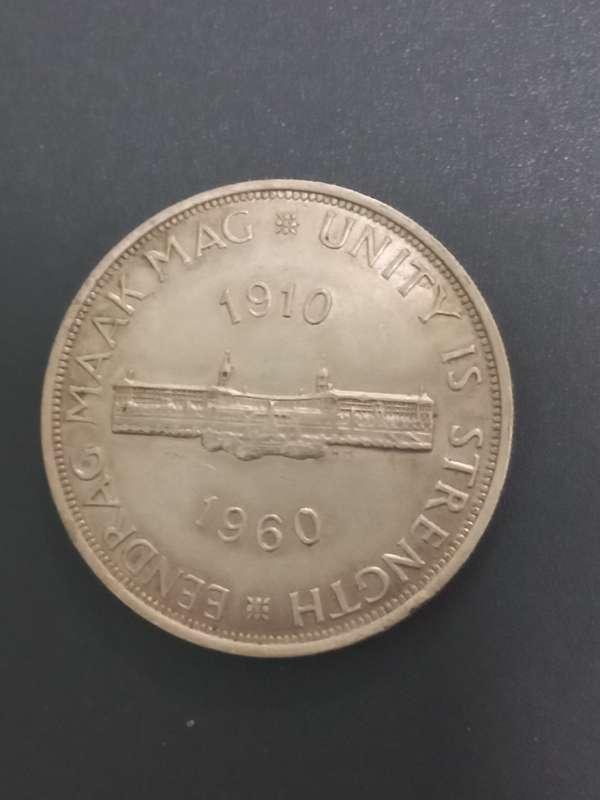 5 Shillings COMMEMORATES 50 Years of the Union of South Africa