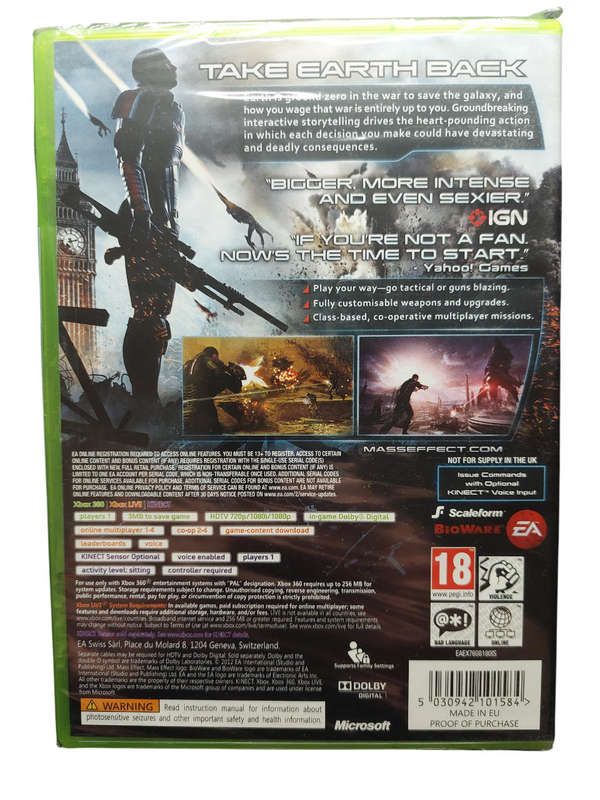 Mass Effect 3 New Sealed Xbox 360