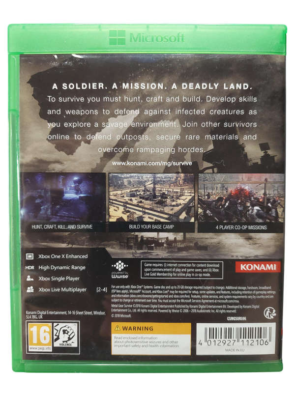 Metal Gear Survive Xbox One XB1