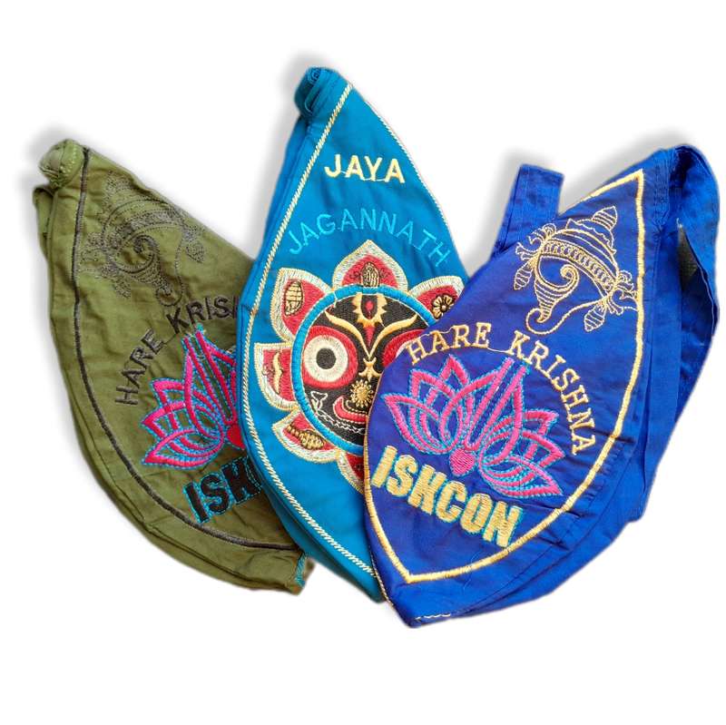 Original Vrindavana Jagannath Embroided Bead Bag Japa Mala Bag