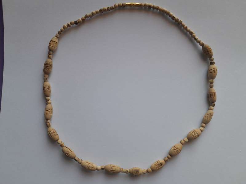 Tulsi neck beads carved with maha mantra small
