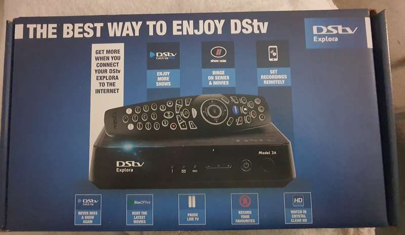DSTV Explora 3A Decoder + DSTV WiFi Connector - Never Used Sealed