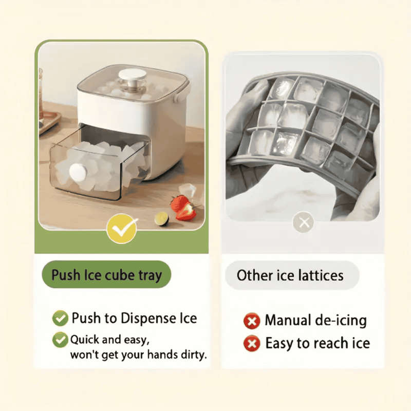 Ice Cube Maker with Storage Bin and Lid