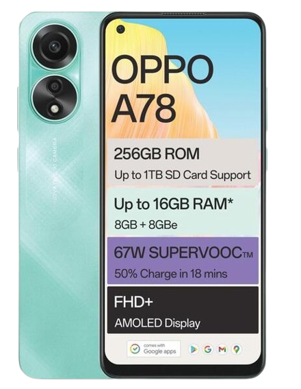Oppo A78 4G 256GB  Grade A+ Refurbished | 8GB RAM | Like New | 6.43" AMOLED Display | 50MP Camera