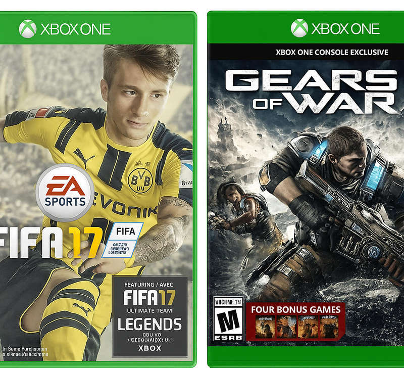 Xbox One S 1B with FIFA 17 +  Gears of War 4 Console Bundle