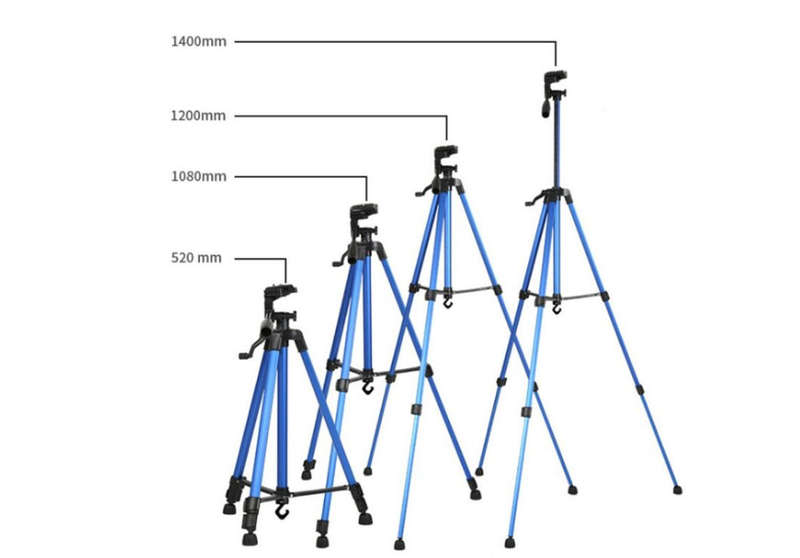 High Strength Aluminum Camera & Mobile Device Holder& Tripod Kit 3366 - BLUE