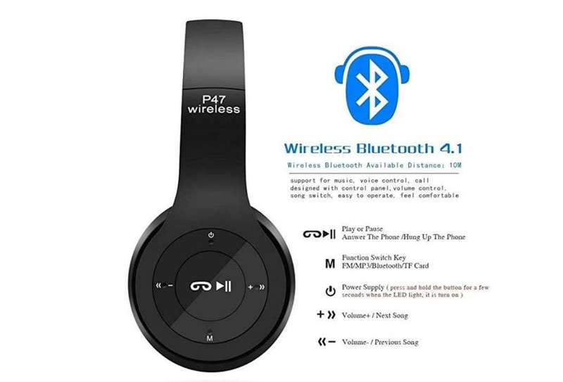 Wireless Headphones & Earbuds Combo-BLUE