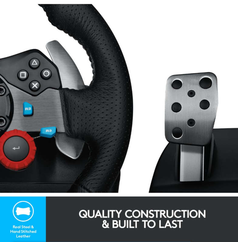 Logitech G29 Driving Force Racing Wheel,Floor Pedals,Force Feedback, PS, PC
