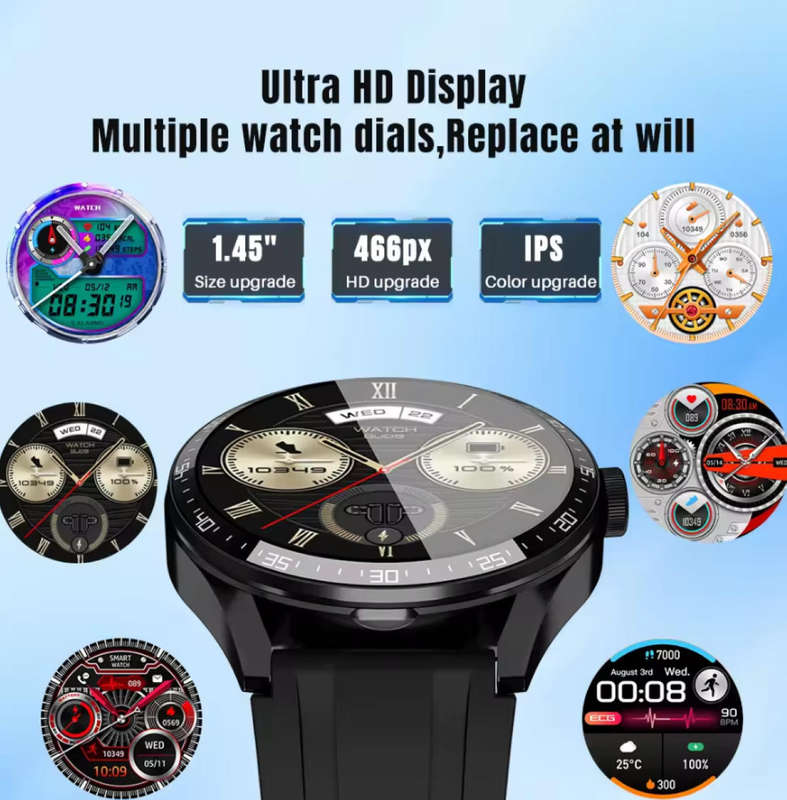 Gt5 Buds 1.45 Inch Smart Watch With Headphones Ip67 Waterproof Sports Call 2 in 1.