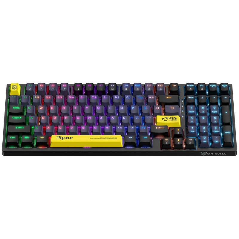 New ONIKUMA G38 Three Color Wired Mechanical Keyboard, 98 Keys Gamer For PC Laptop
