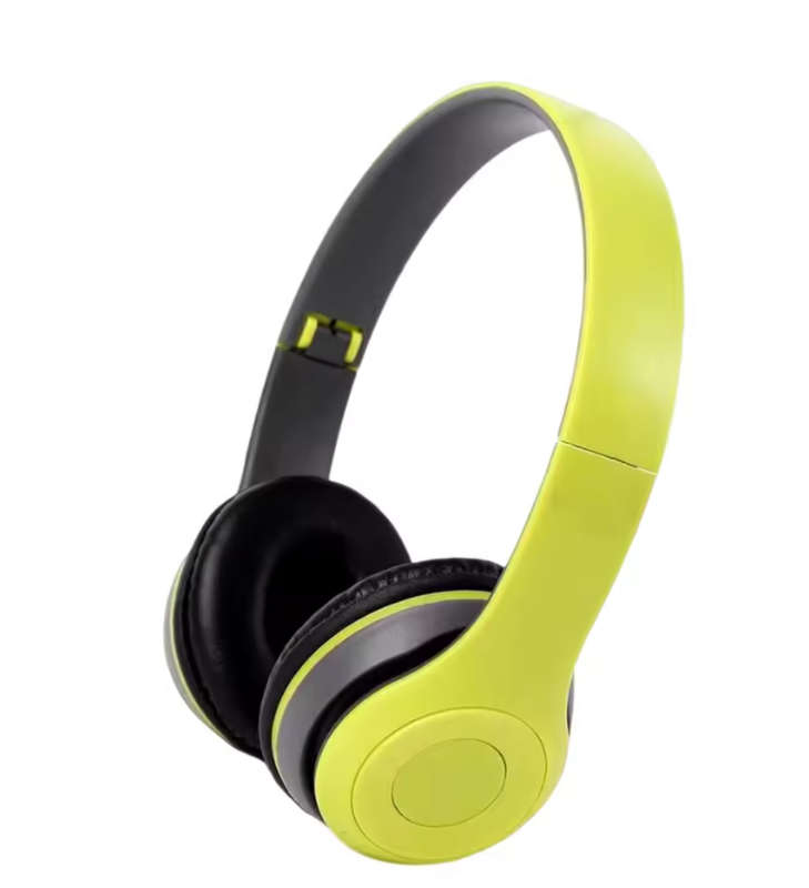 P47 Wireless Over-Ear Headset Noise Cancelling Bluetooth Compatible 5.0-GREEN