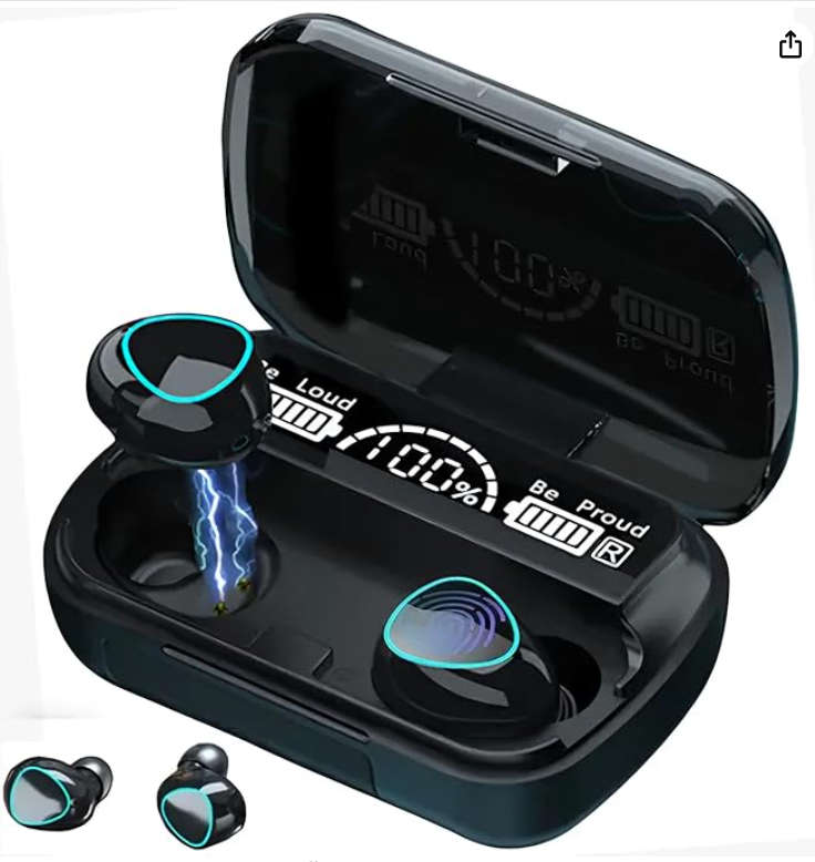 M19 Wireless Bluetooth In-Ear Earphones with LED Charging Box / Carry Case
