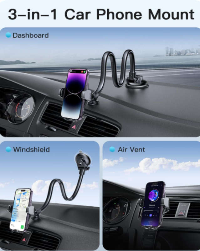 CAR HOLDER SUCTION CUP AND WINDSHEILD PHONE HOLDER
