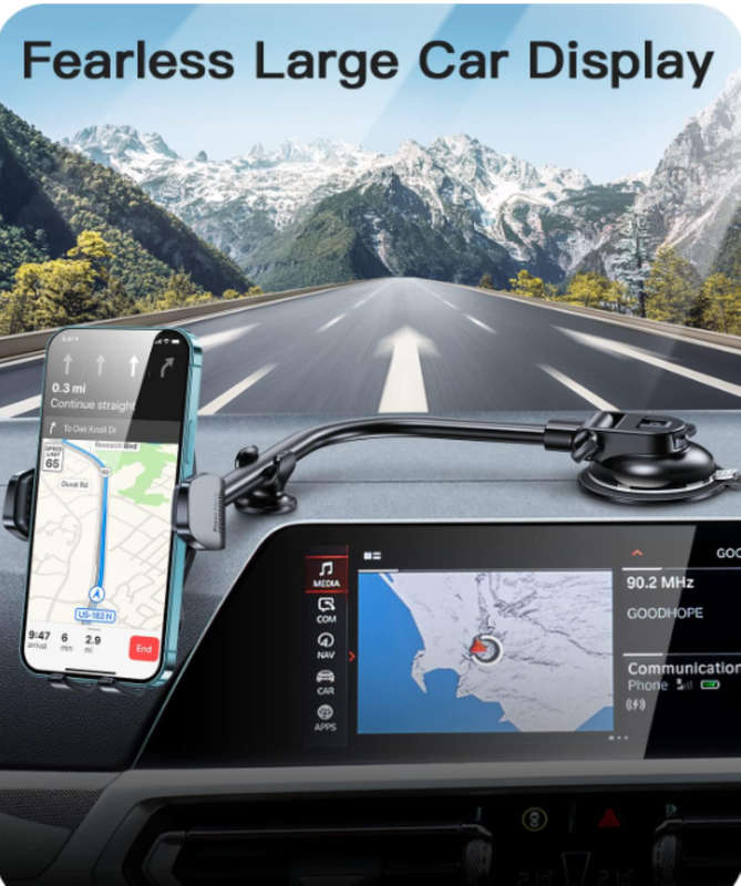 CAR HOLDER SUCTION CUP AND WINDSHEILD PHONE HOLDER