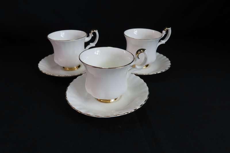 Royal Albert Val D'or Coffee Duo's x 3
