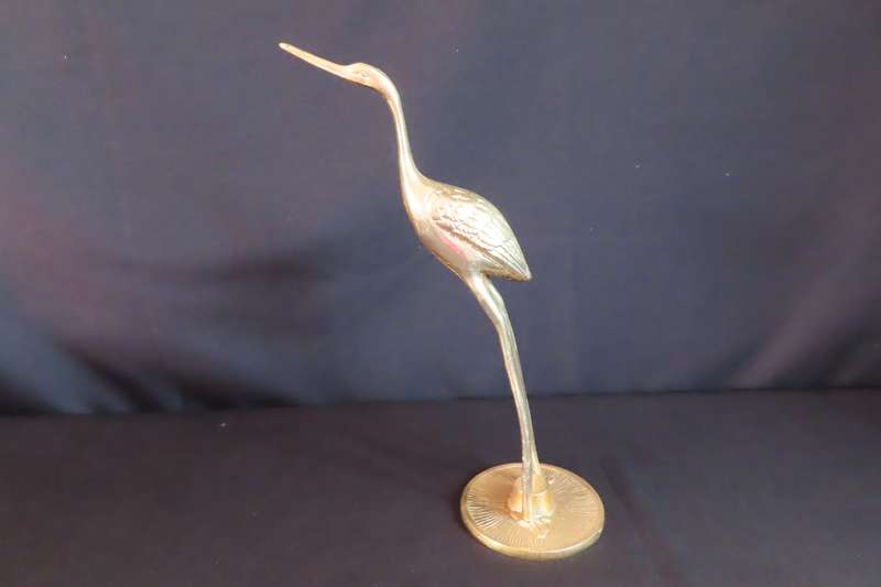 Brass Crane Ornament