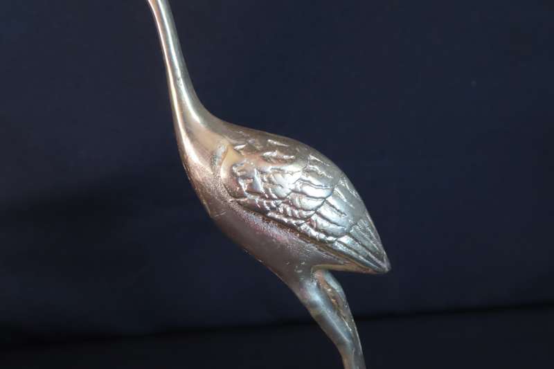 Brass Crane Ornament