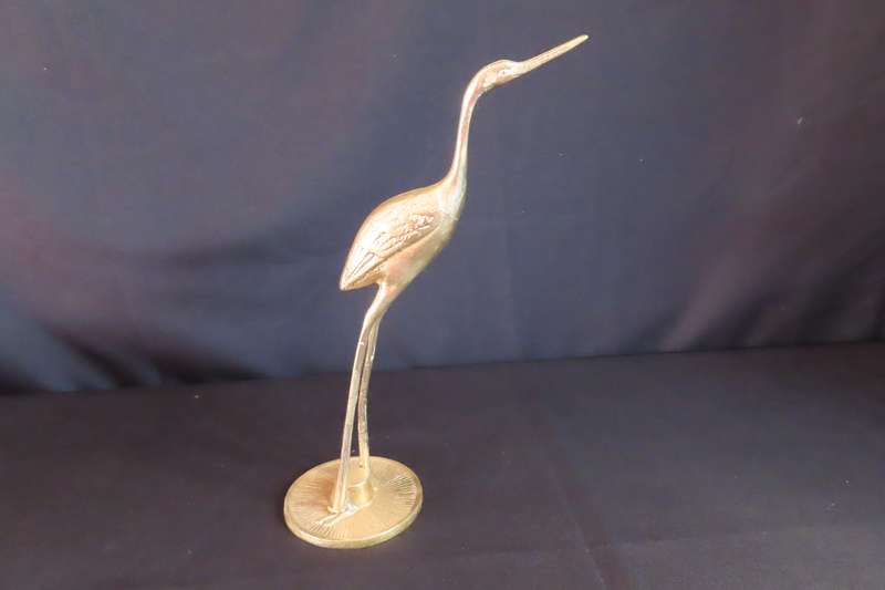 Brass Crane Ornament
