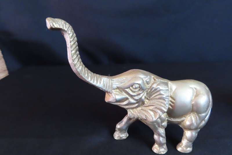 Brass Elephant Ornaments x 2
