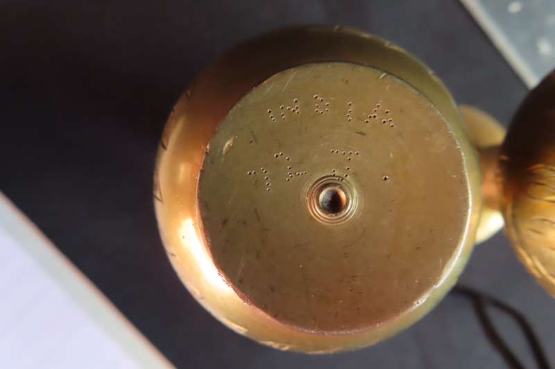 Brass Etched Vases x 3