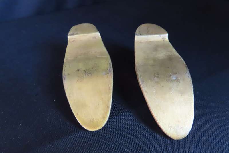 Brass Etched Vintage Shoe Ash Trays x 2