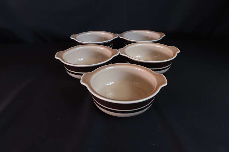 Arabia Finland "Ruija" Dessert/Soup Bowls x 5