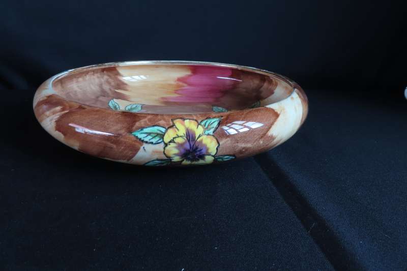 H&K Tunstall Hand Painted "Viola" Fruit Bowl