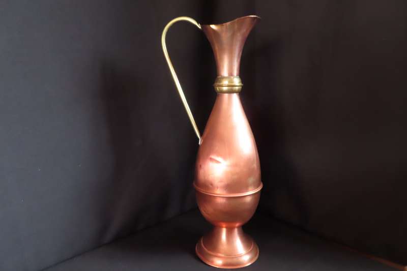 Brass & Copper Tall Jug.