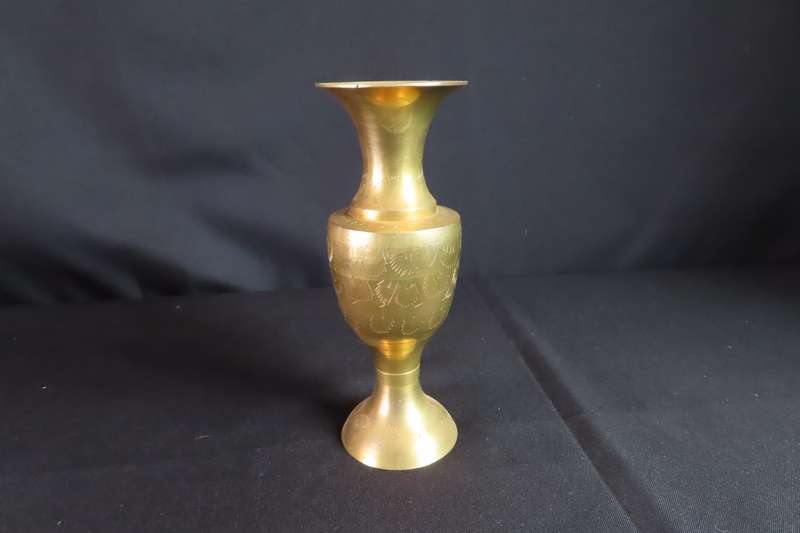 Brass Etched Vase