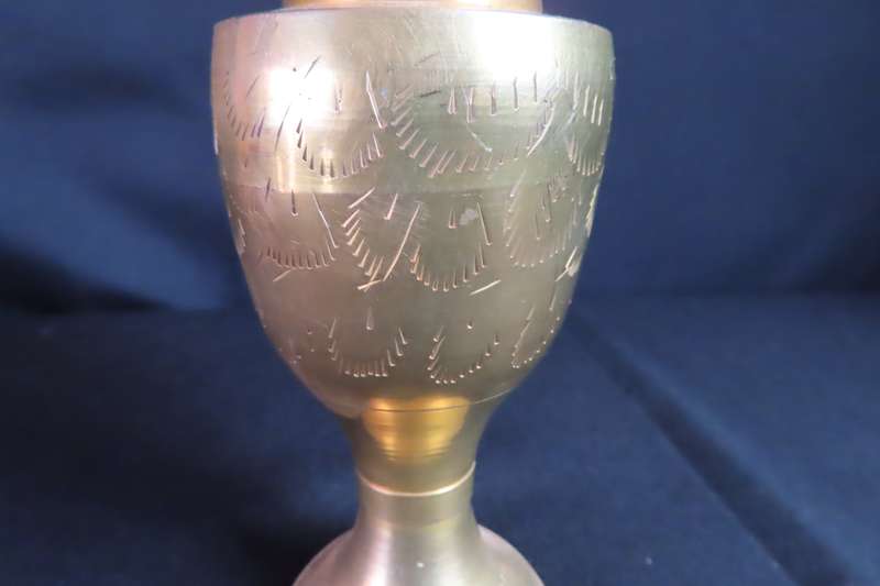Brass Etched Vase