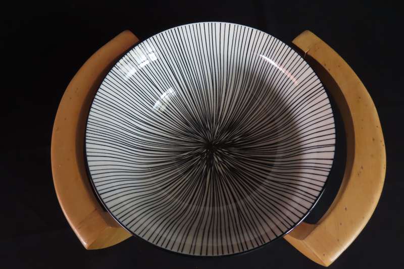 Bowl On Stand "Rosee Blanche"