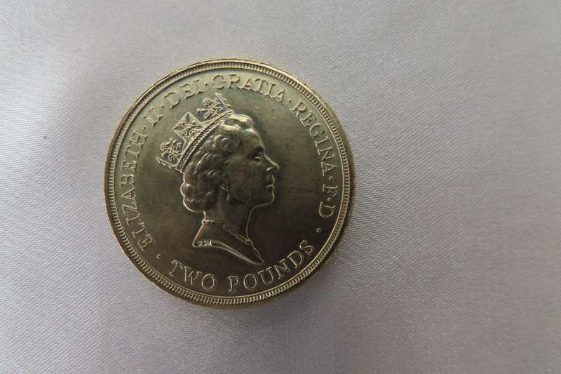 Elizabeth II Two Pounds Tercentenary of the Bill of Rights
