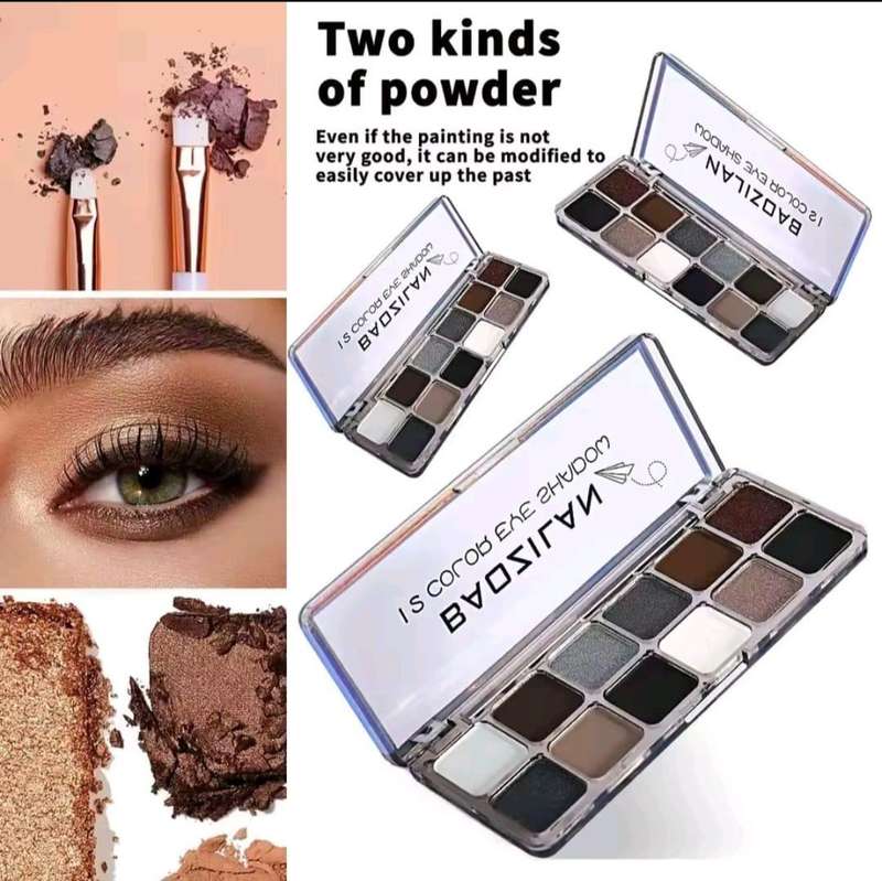 BLACK AND GREY SILVER SMOKY EYESHADOW PALETTE