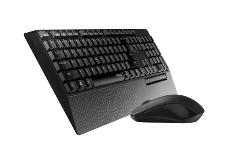 Rapoo Pro Keyboard & Mouse Wireless Combo + Rapoo Deluxe GP36651 Mouse Pad Bundle - Promo